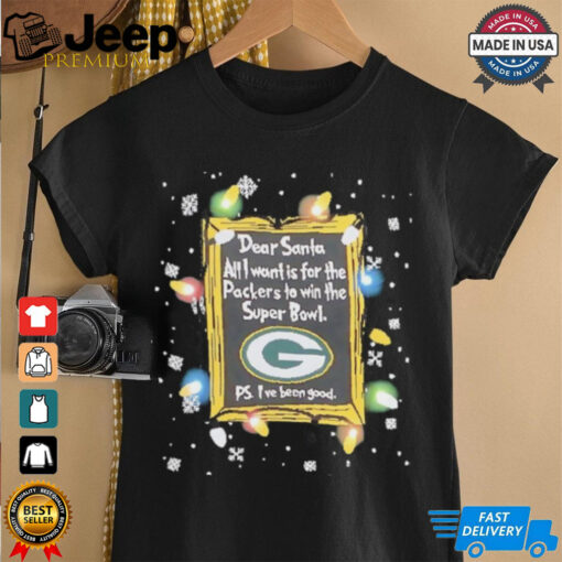 Dear Santa Green Bay Packers Christmas Lights shirt