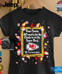 Dear Santa Kansas City Chiefs Christmas Lights shirt