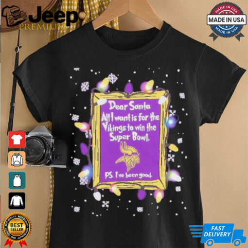 Dear Santa Minnesota Vikings Christmas Lights shirt