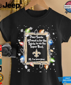 Dear Santa New Orleans Saints Christmas Lights shirt