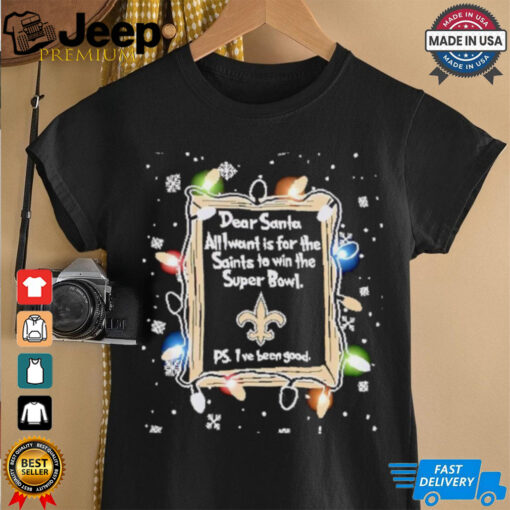 Dear Santa New Orleans Saints Christmas Lights shirt