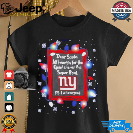 Dear Santa New York Giants Christmas Lights shirt