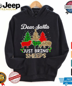 Dear Santa just bring sheeps ELF Santa Leopard Sheep Christmas Tree 2024 shirt