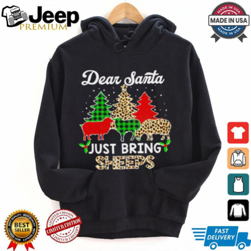 Dear Santa just bring sheeps ELF Santa Leopard Sheep Christmas Tree 2024 shirt