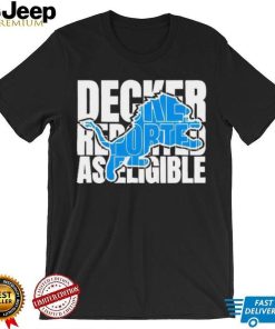 Decker reported as eligible Detroit Lions logo shirt