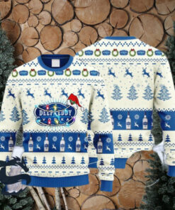 Deep Eddy Vodka Reindeer Snowy Night Ugly Sweater