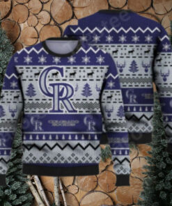 Deer And Trees Colorado Rockies Ugly Christmas Sweater