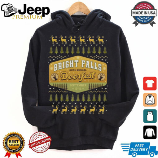 Deerfest Bright Falls Ugly Christmas Shirt