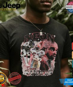 Deion Sanders Black Atlanta Falcons Legends Collage T Shirt