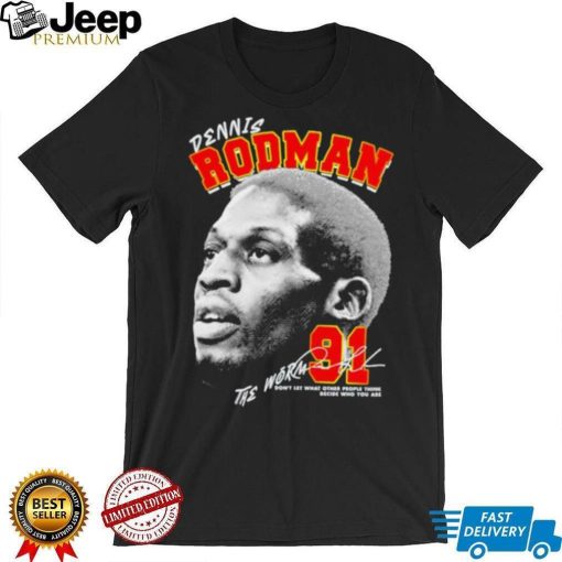 Dennis Rodman 91 Chicago Bulls basketball the Worm signature graphic shirt