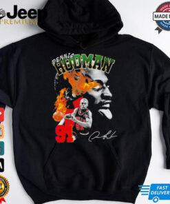 Dennis Rodman 91 Chicago Bulls signature graphic shirt