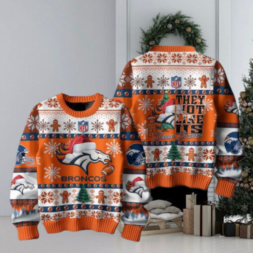 Denver Broncos 2024 They Not Like Us Broncos Christmas Ugly Sweater