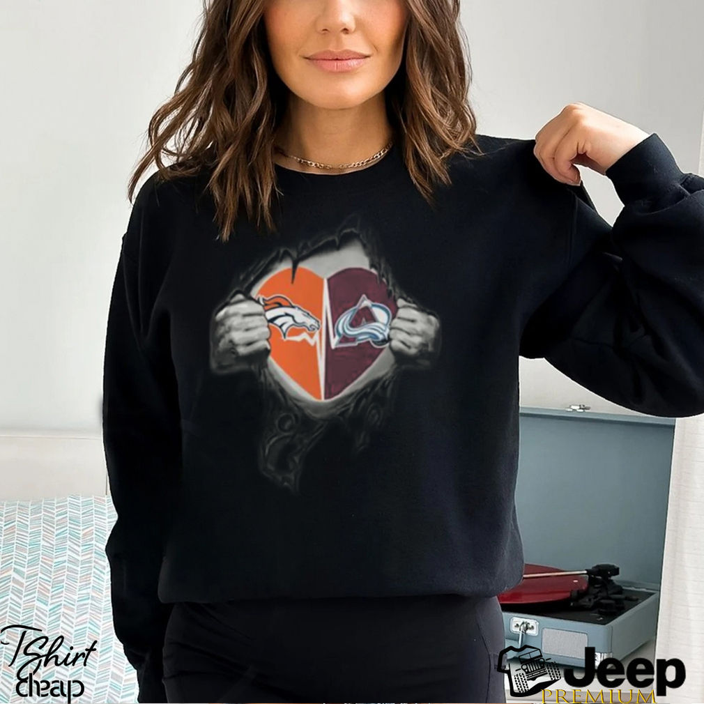 Colorado Avalanche Heart Logo Long Sleeve Shirt for Women