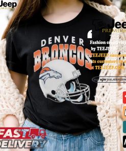 Denver Broncos Gradient Helmet T shirt