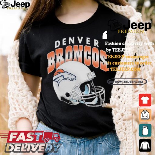 Denver Broncos Gradient Helmet T shirt