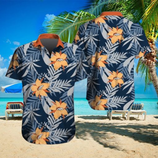 Denver Broncos Hawaiian Tracksuit Floral Outfits Button Down Shirt Beach Shorts