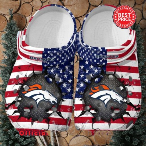 Denver Broncos NFL American Flag Crocs New For This Season Trending