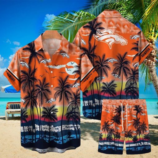 Denver Broncos NFL SAS Tropical Pattern Hawaiian Shirt And Short For Men Women Gift Summer beach