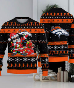 Denver Broncos Santa Claus Ugly Christmas Sweater