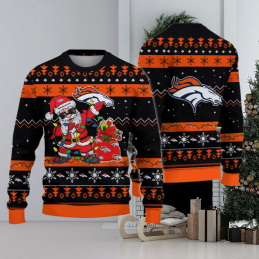 Denver Broncos Santa Claus Ugly Christmas Sweater