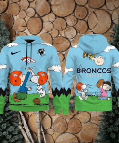 Denver Broncos X Snoopy Peanuts 75th Anniversary Hoodie
