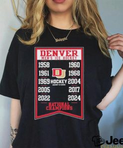 Denver Men’s ICE Hockey 10x 1958 2024 National Champions Shirt