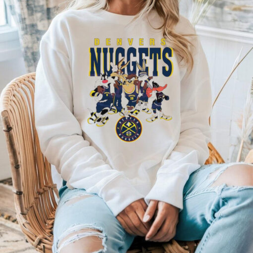 Denver Nuggets Looney Tunes characters NBA basketball shirt