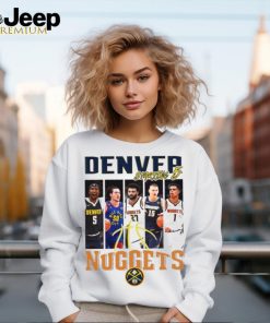 Denver Nuggets basketball starting 5 player photo shirt