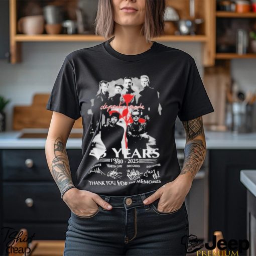 Depeche Mode 45 Years Of The Memories 1980 2025 T Shirt