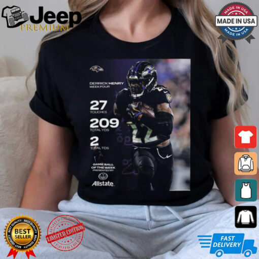 Derrick Henry 27 Touches 209 Total YDS 2 Total TDS Week Four T Shirt