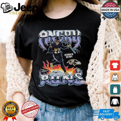 Derrick Henry Angry Runs 2024 Baltimore Ravens NFL T Shirts