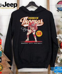 Derrick Thomas #58 Kansas City Chiefs Football script signature shirt