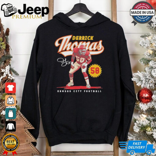 Derrick Thomas #58 Kansas City Chiefs Football script signature shirt