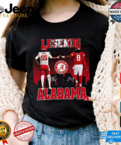 Derrick Thomas and Julio Jones Legends Alabama Crimson Tide signatures shirt