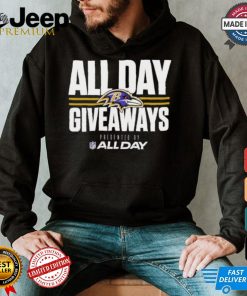 Design Baltimore Ravens All Day Giveaways Kickoff Game Shirt