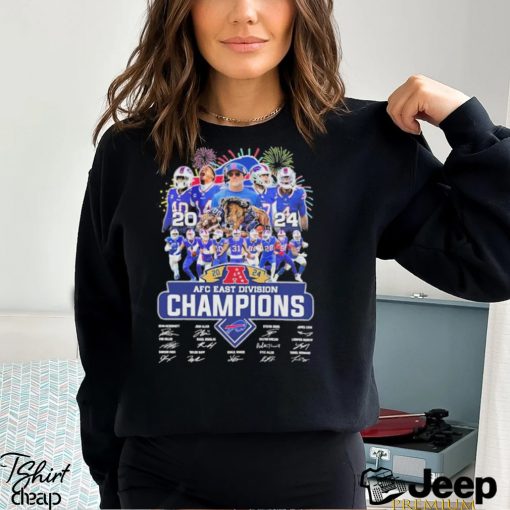 Design Buffalo bill afc east division champion team player signature 2024 shirt