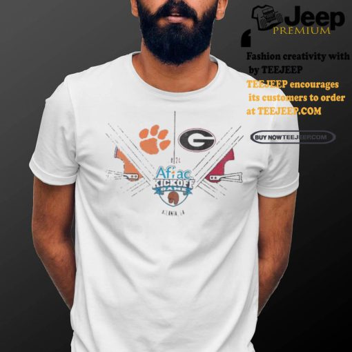 Design Clemson Tigers Vs Georgia Bulldogs 2024 Aflac Kickoff Game Atlanta, Ga Shirt