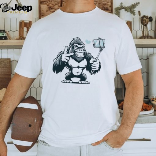 Design Copy Of Playful Gorilla Selfie Art Shirt