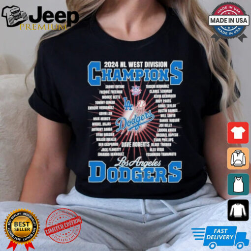 Design Los Angeles Dodgers 2024 NL West Division Champions Rosters Shirt