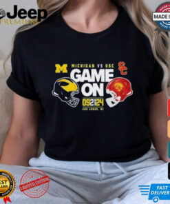 Design Michigan Wolverines vs USC 2024 Game On Match Up T Shirt