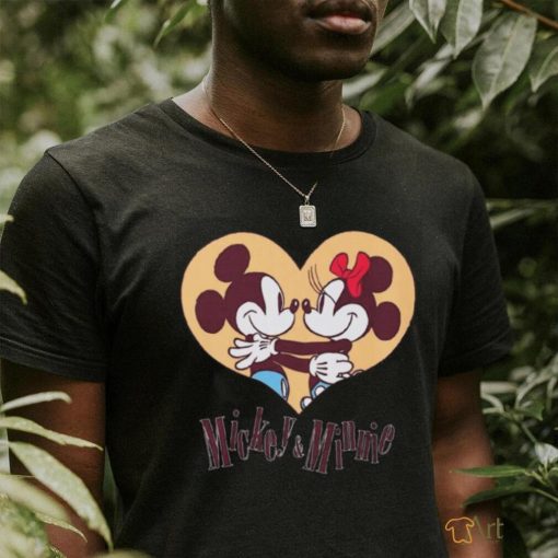 Design Mickey And Minnie Heart T Shirt