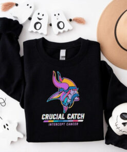 Design Minnesota Vikings 2024 Crucial Catch Intercept Cancer Awareness T Shirt