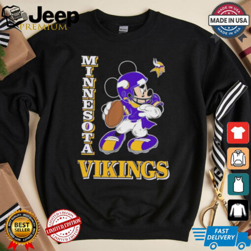 Design Minnesota Vikings Quarterback Mickey Mouse 2024 Shirt