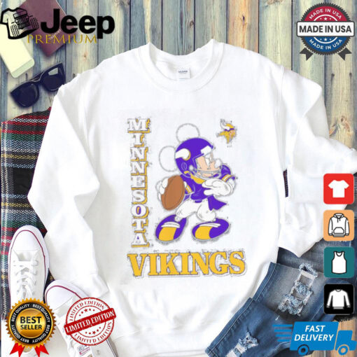 Design Minnesota Vikings Quarterback Mickey Mouse 2024 Shirt