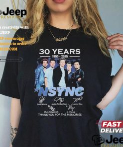 Design NSYNC 30 Years 1995 2025 Thank You For The Memories T Shirt