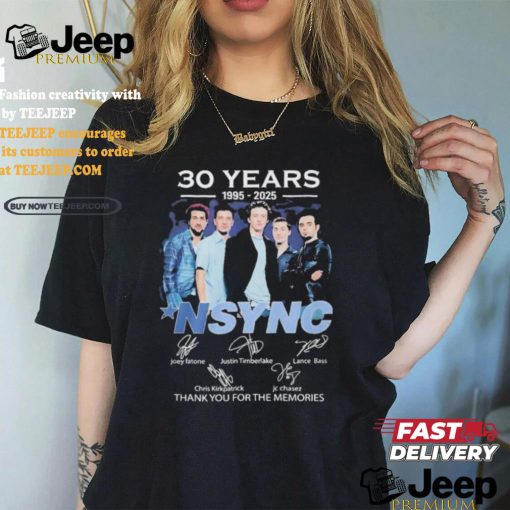 Design NSYNC 30 Years 1995 2025 Thank You For The Memories T Shirt