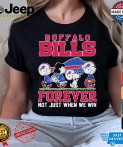 Design Peanuts Characters X Buffalo Bills Forever Not Just When We Win Shirt