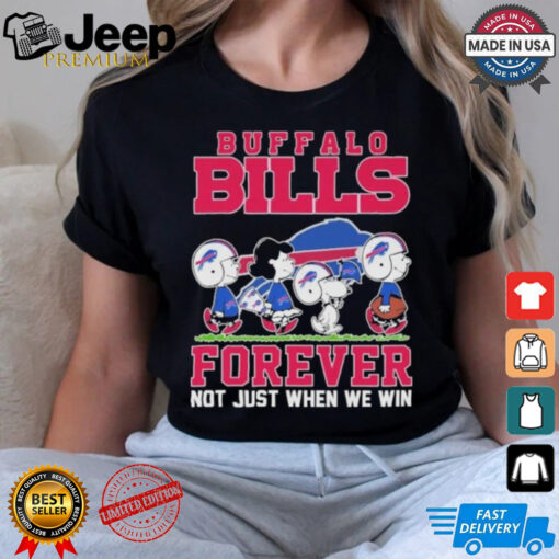 Design Peanuts Characters X Buffalo Bills Forever Not Just When We Win Shirt