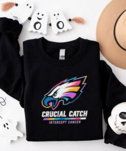 Design Philadelphia Eagles 2024 Crucial Catch Intercept Cancer Awareness T Shirt