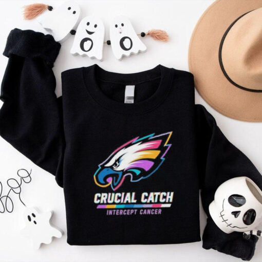 Design Philadelphia Eagles 2024 Crucial Catch Intercept Cancer Awareness T Shirt